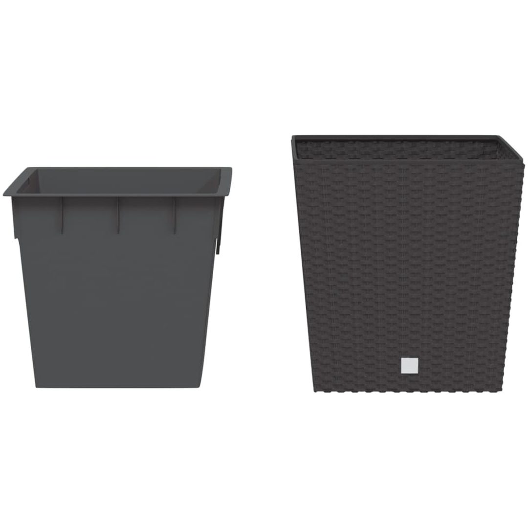 Blomkruka med avtagbar insida brun 21/ PP-rotting vidaXL 32 l – bild 3