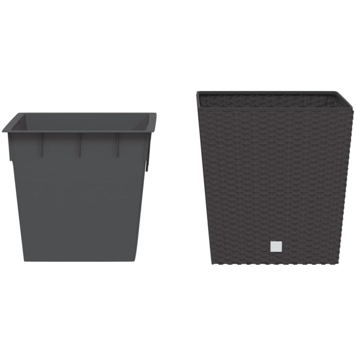 Blomkruka med avtagbar insida brun 21/ PP-rotting vidaXL 32 l – bild 3