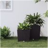 Blomkruka med avtagbar insida brun 21/ PP-rotting vidaXL 32 l – miniatyr 1