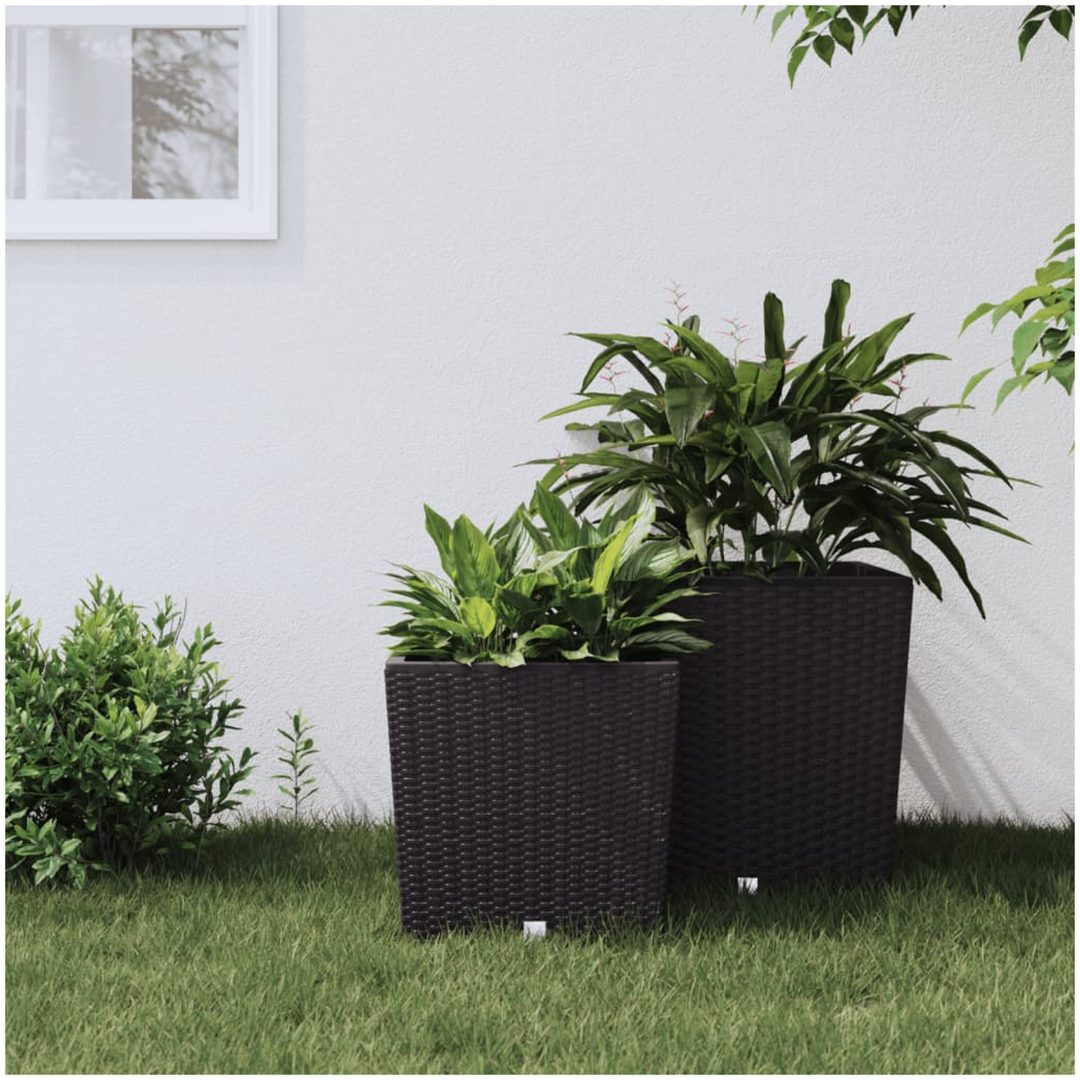 Blomkruka med avtagbar insida brun 21/ PP-rotting vidaXL 32 l