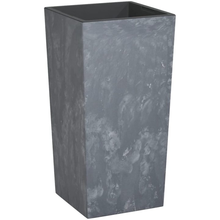 Blomkruka med avtagbar insida grå 21/ PP betonglook vidaXL 49 l – bild 2