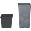Blomkruka med avtagbar insida grå 21/ PP betonglook vidaXL 49 l – miniatyr 3