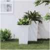Blomkruka med avtagbar insida vit 11/ PP-rotting vidaXL 26.5 l – miniatyr 1