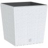 Blomkruka med avtagbar insida vit 21/ PP-rotting vidaXL 32 l – miniatyr 2