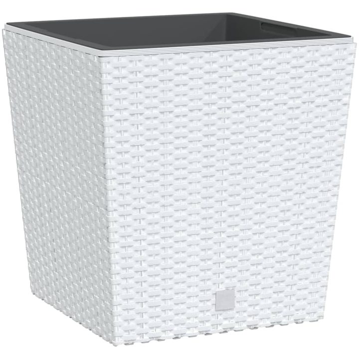 Blomkruka med avtagbar insida vit 21/ PP-rotting vidaXL 32 l – bild 2
