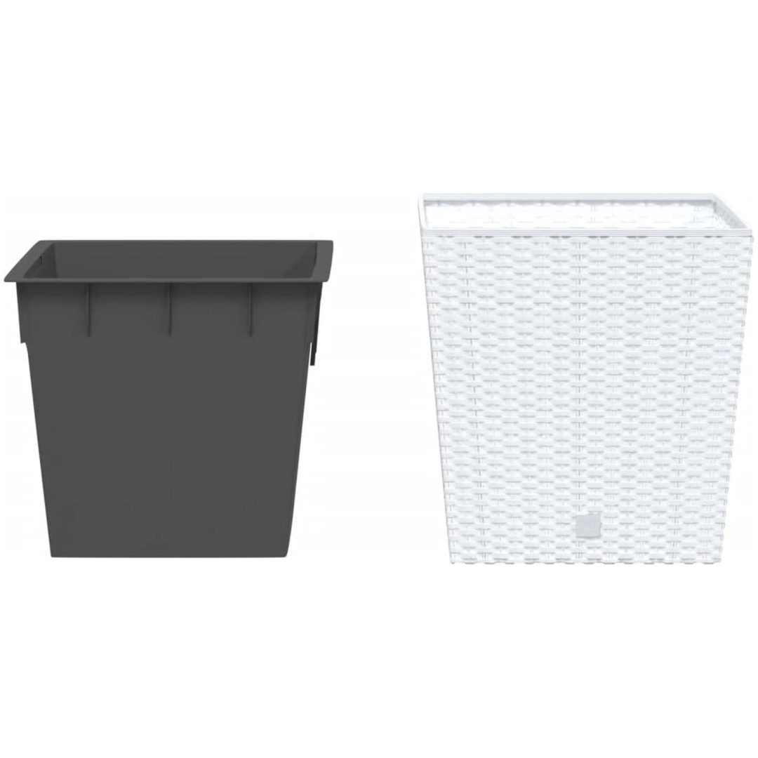 Blomkruka med avtagbar insida vit 21/ PP-rotting vidaXL 32 l – bild 3