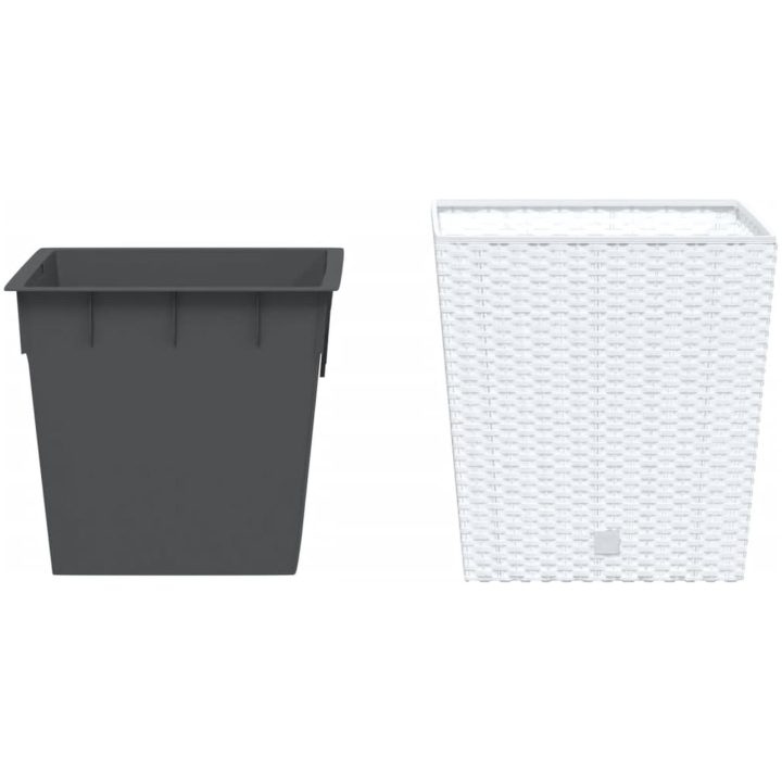 Blomkruka med avtagbar insida vit 21/ PP-rotting vidaXL 32 l – bild 3