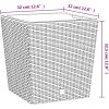 Blomkruka med avtagbar insida vit 21/ PP-rotting vidaXL 32 l – miniatyr 7