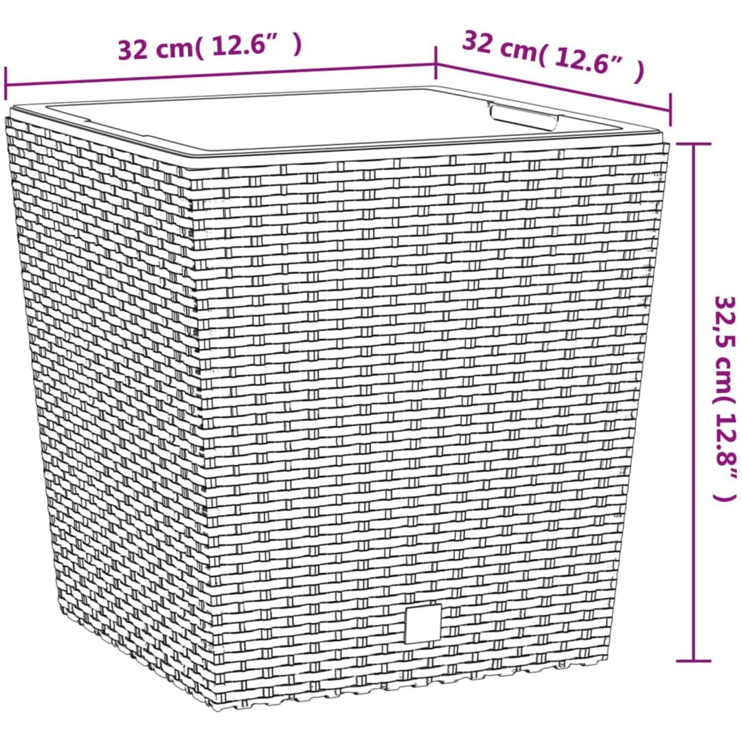 Blomkruka med avtagbar insida vit 21/ PP-rotting vidaXL 32 l – bild 7