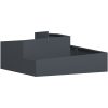 Blomkrukor & Planterare Antracit Plast Stor Metallblomkruka vidaXL 100 x 100 x 50 cm – miniatyr 2