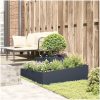 Blomkrukor & Planterare Antracit Plast Stor Metallblomkruka vidaXL 100 x 100 x 50 cm – miniatyr 4