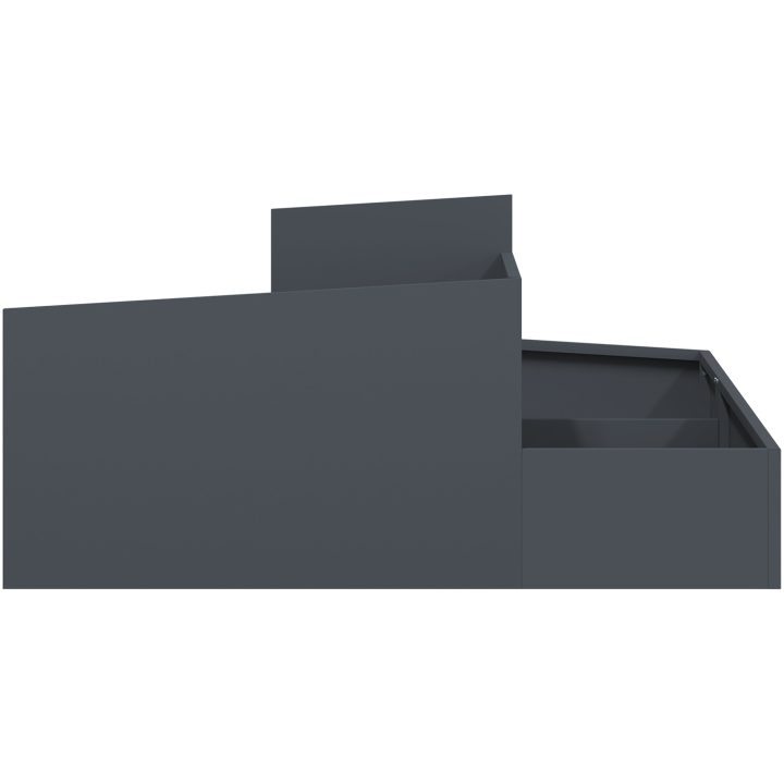 Blomkrukor & Planterare Antracit Plast Stor Metallblomkruka vidaXL 100 x 100 x 50 cm – bild 6