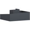 Blomkrukor & Planterare Antracit Plast Stor Metallblomkruka vidaXL 100 x 100 x 50 cm – miniatyr 7