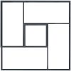 Blomkrukor & Planterare Antracit Plast Stor Metallblomkruka vidaXL 100 x 100 x 50 cm – miniatyr 8