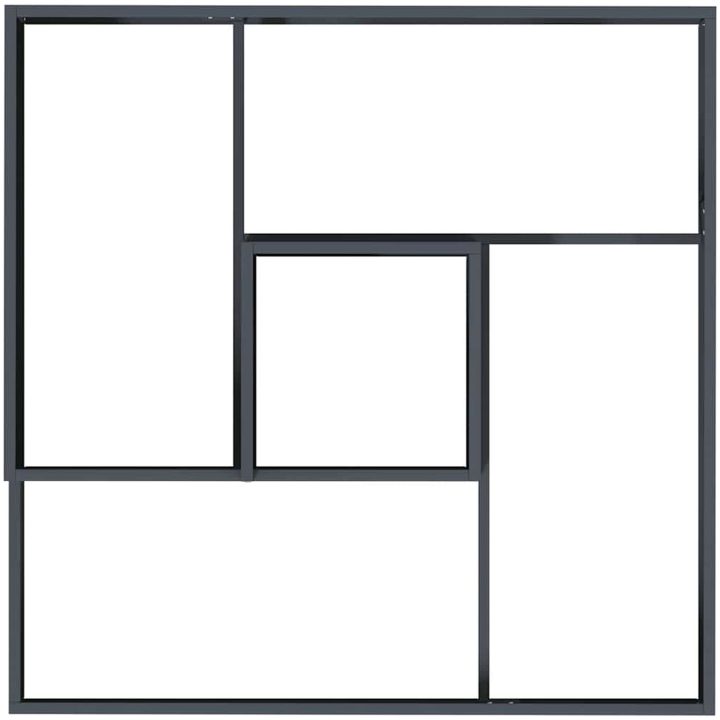 Blomkrukor & Planterare Antracit Plast Stor Metallblomkruka vidaXL 100 x 100 x 50 cm – bild 8