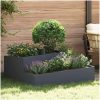 Blomkrukor & Planterare Antracit Plast Stor Metallblomkruka vidaXL 100 x 100 x 50 cm – miniatyr 1