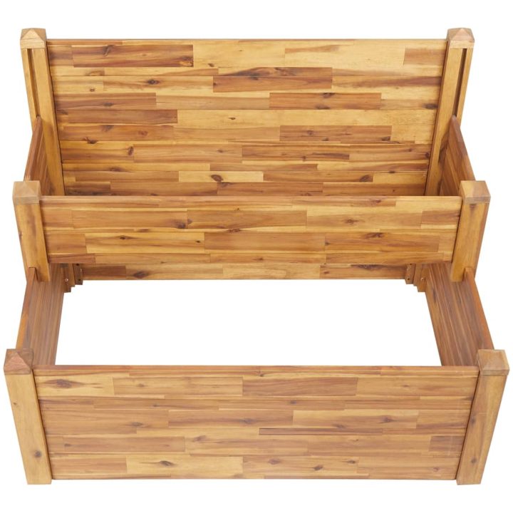 Blomlåda 2 våningar massivt akaciaträ vidaXL 110 x 75 x 84 cm – bild 4