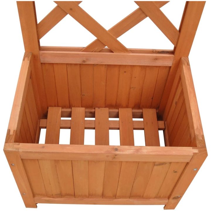 Blomlåda med spaljé vidaXL 40 x 30 x 135 cm – bild 3