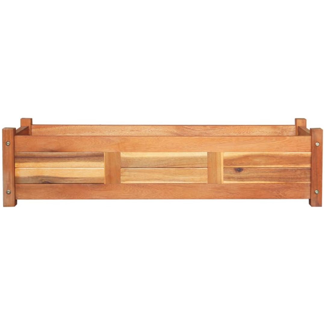 Blomlåda upphöjd 2 st akaciaträ vidaXL 100 x 30 x 25 cm – bild 3