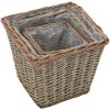 Blomlåda upphöjd 3 st korg med PE-foder vidaXL – miniatyr 3