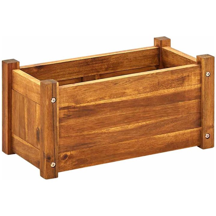 Blomlåda upphöjd akaciaträ vidaXL 50 x 25 x 25 cm – bild 2