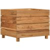 Blomlåda upphöjd återvunnet teakträ och stål vidaXL 50 x 40 x 38 cm – miniatyr 11