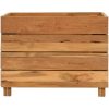 Blomlåda upphöjd återvunnet teakträ och stål vidaXL 50 x 40 x 38 cm – miniatyr 3