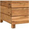 Blomlåda upphöjd återvunnet teakträ och stål vidaXL 50 x 40 x 38 cm – miniatyr 7