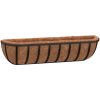 Blomlådor 2 st med kokosfibrer svart stål vidaXL 61 x 19 x 16 cm – miniatyr 3