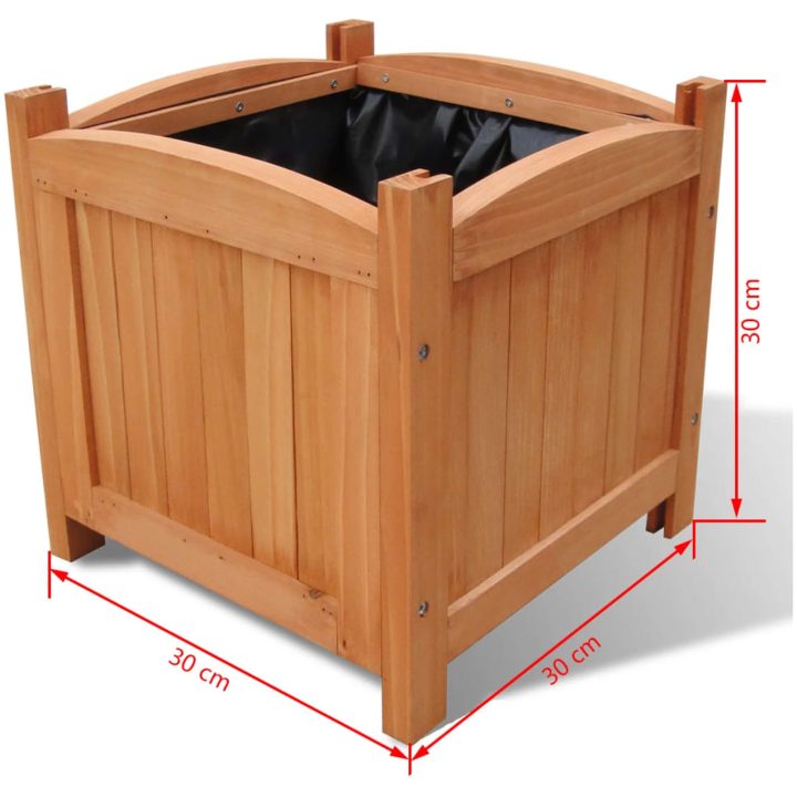 Blomlådor 2 st upphöjda 30 x 30 x 30 cm trä vidaXL – bild 5