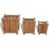 Blomlådor 3 st bambu med nylonfoder vidaXL – miniatyr 2