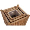 Blomlådor 3 st bambu med nylonfoder vidaXL – miniatyr 4