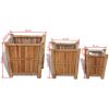 Blomlådor 3 st bambu med nylonfoder vidaXL – miniatyr 6