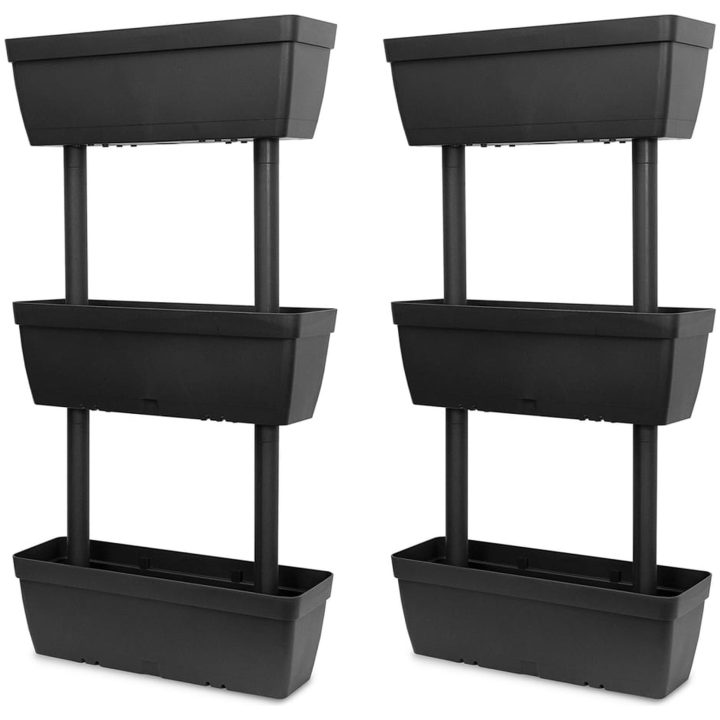 Blomlådor 6 st 100 cm antracit vidaXL – bild 2