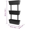 Blomlådor 6 st 100 cm antracit vidaXL – miniatyr 8