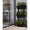 Blomlådor 6 st 100 cm antracit vidaXL – miniatyr 1