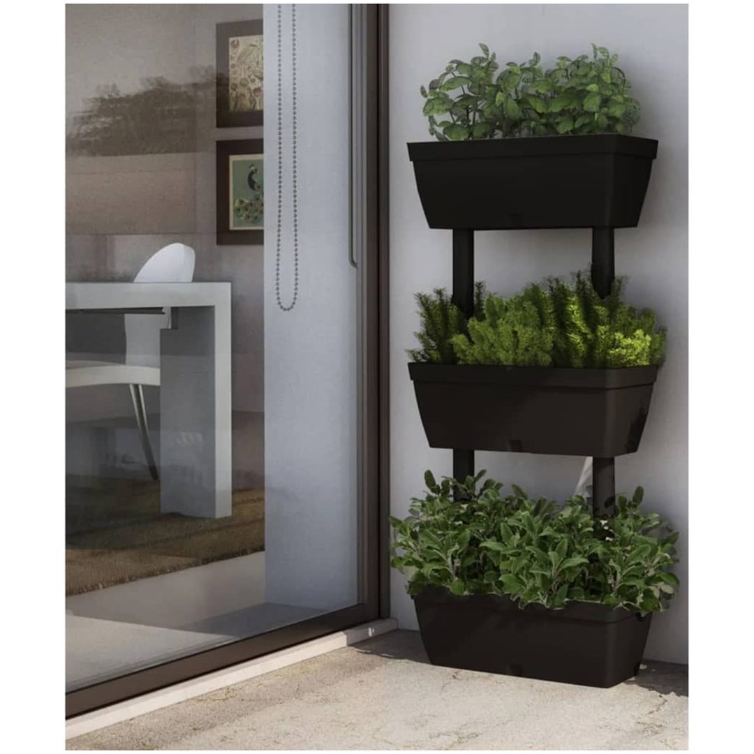 Blomlådor 6 st 100 cm antracit vidaXL