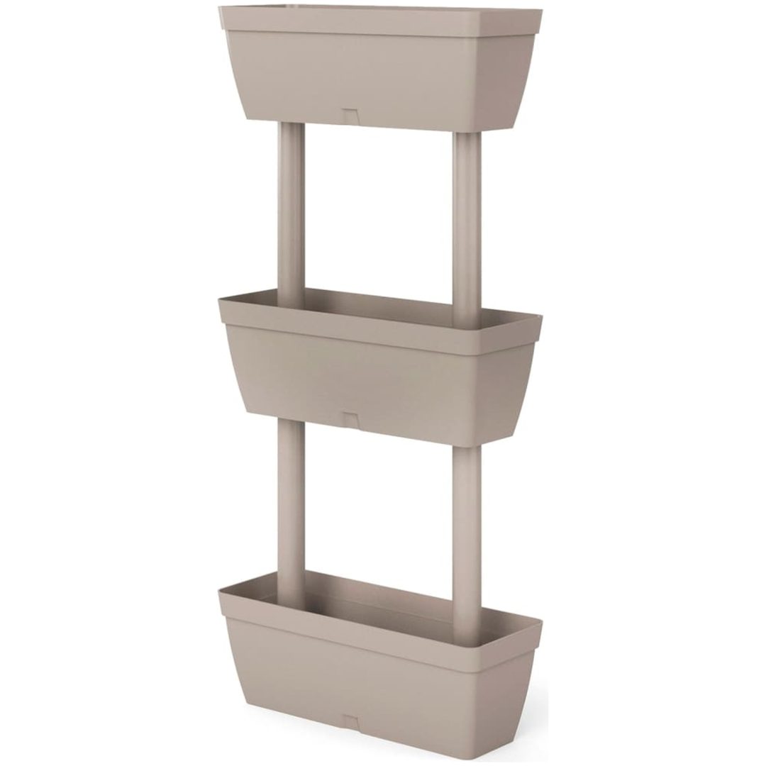Blomlådor 6 st 100 cm taupe vidaXL – bild 3