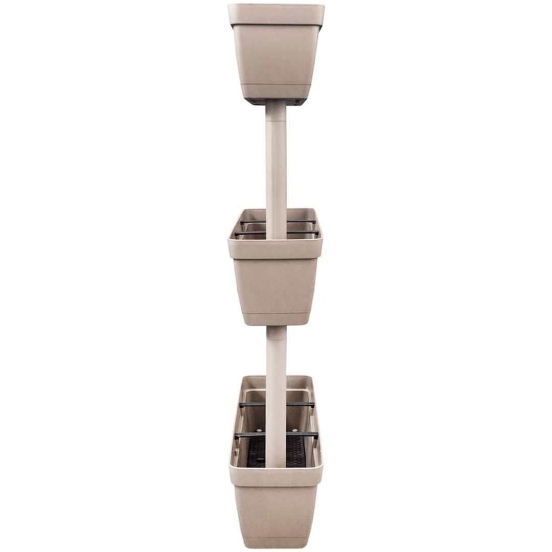 Blomlådor 6 st 100 cm taupe vidaXL – bild 4