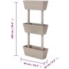 Blomlådor 6 st 100 cm taupe vidaXL – miniatyr 7