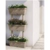 Blomlådor 6 st 100 cm taupe vidaXL – miniatyr 1