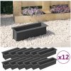 Blomlådor för Europallar 12 st grå 36x13,5x9,5 cm PP vidaXL 36 x 13.5 x 9.5 cm – miniatyr 2