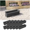 Blomlådor för Europallar 12 st grå 36x13,5x9,5 cm PP vidaXL 36 x 13.5 x 9.5 cm – miniatyr 3
