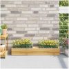 Blomlådor för Europallar 12 st grå 36x13,5x9,5 cm PP vidaXL 36 x 13.5 x 9.5 cm – miniatyr 1