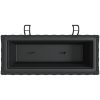 Blomlådor med krokar 2 st svart konstrotting vidaXL 54 x 22 x 18 cm – miniatyr 8