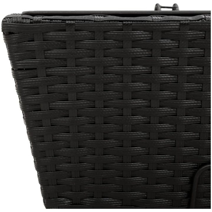 Blomlådor med krokar 2 st svart konstrotting vidaXL 54 x 22 x 18 cm – bild 10