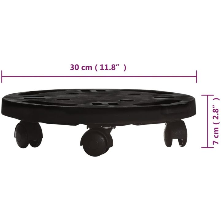Blomvagn med hjul diameter 30 cm svart 170 kg vidaXL 30 x 7 cm – bild 9