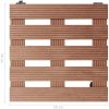 Blomvagnar 2 st brun 30x30x7,5 cm WPC vidaXL – miniatyr 6