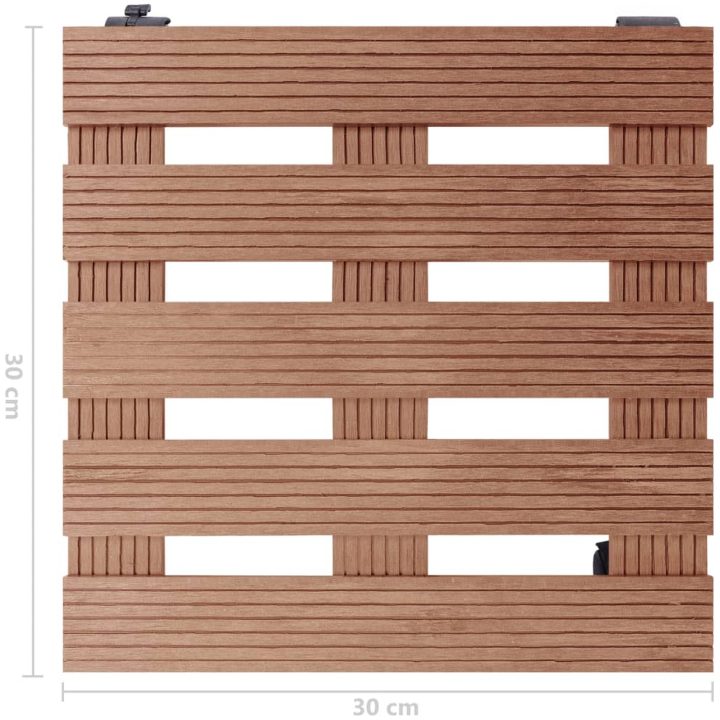 Blomvagnar 2 st brun 30x30x7,5 cm WPC vidaXL – bild 6