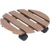 Blomvagnar 2 st brun ⌀30x7,5 cm WPC vidaXL – miniatyr 2